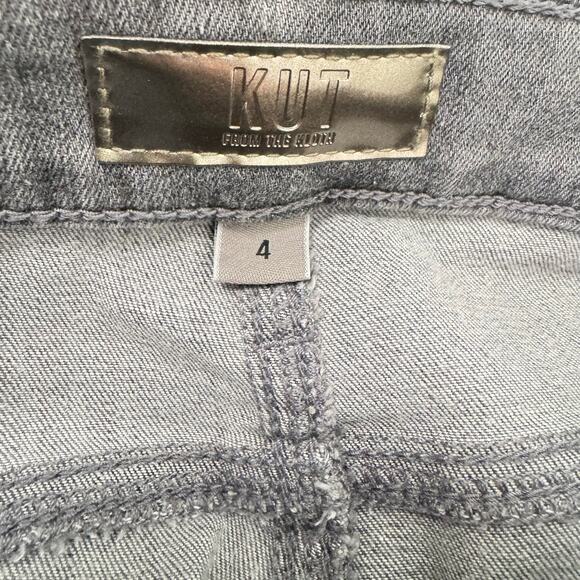 KUT From The Kloth Reese Fab Ab Ankle Straight Leg Jeans Gray Womens Size 4 - Picture 9 of 11